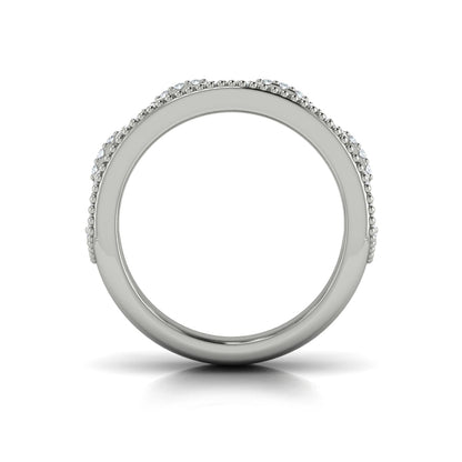 Diamond Open Honeycomb Link Ring