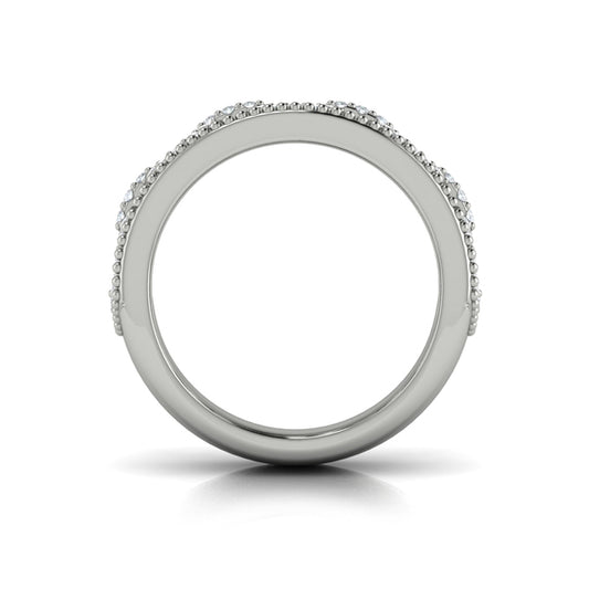 Diamond Open Honeycomb Link Ring