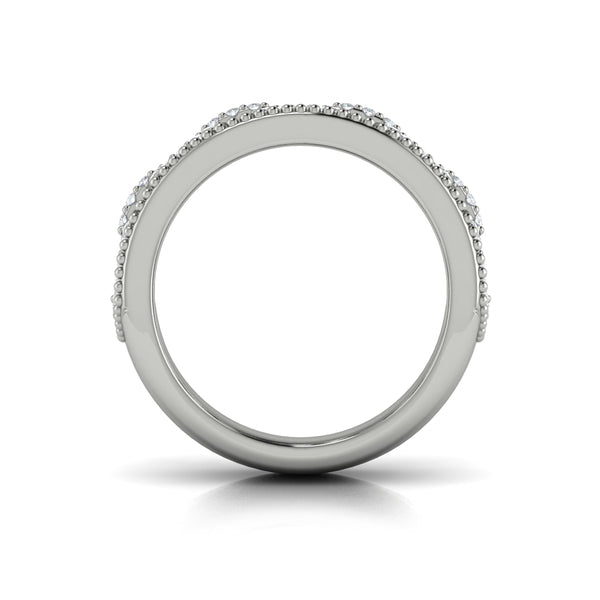 Diamond Open Honeycomb Link Ring