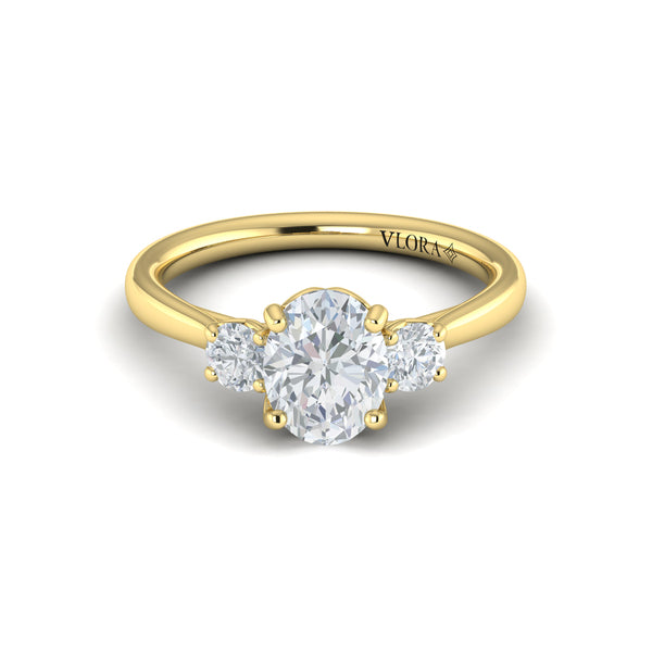 Tapestry Three Stone Oval Engagement Ring