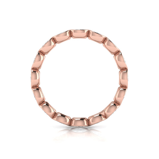 Bezel Set Oval Eternity Ring