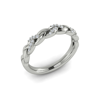 Stackable Bands Wedding Band in Platinum by Vlora Bridal