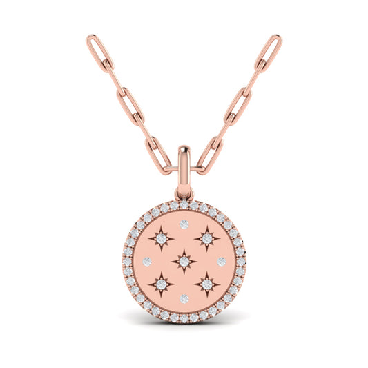 Star Diamonds and Diamond Pendant Necklace