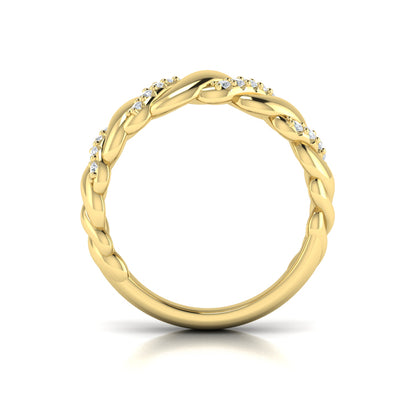 Pavé Diamond Twisted Ring