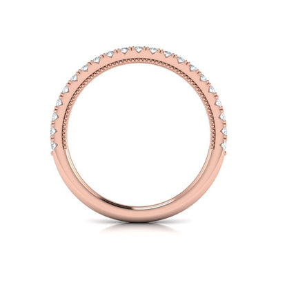 Matching Bands Wedding Band in 14K Rose Gold by Vlora Bridal