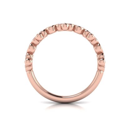 Stackables Wedding Band in 14K Rose Gold by Vlora Bridal
