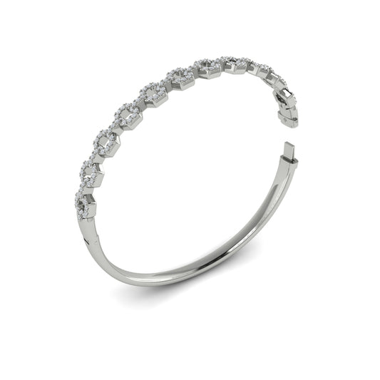 Diamond Open Link Bangle