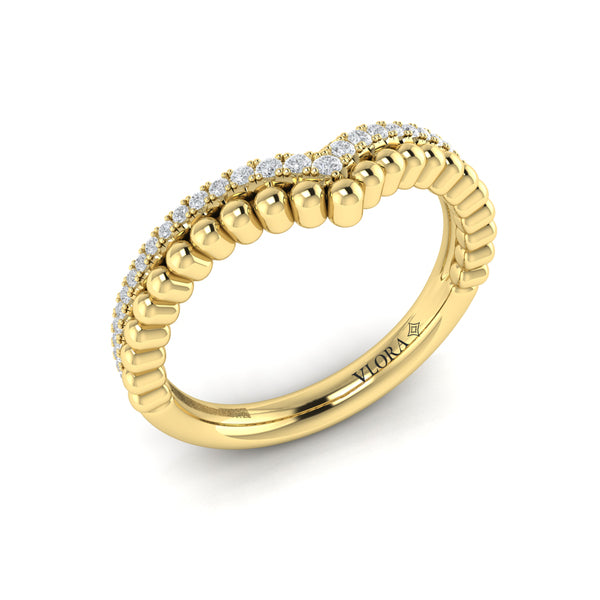 Beaded Contoured Band