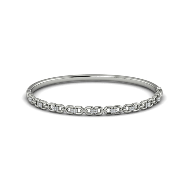 Alternating Diamond Bangle Bracelet