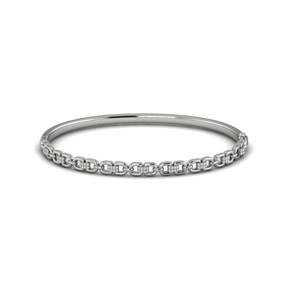 Alternating Diamond Bangle Bracelet