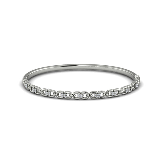 Alternating Diamond Bangle Bracelet