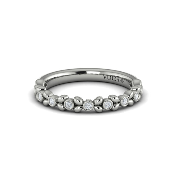Stackable Bands Wedding Band in Platinum by Vlora Bridal