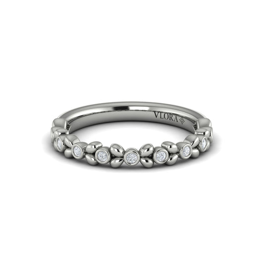 Stackable Bands Wedding Band in Platinum by Vlora Bridal