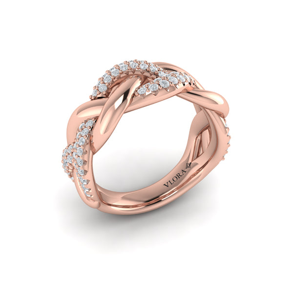 Alternating Diamond Twist Ring
