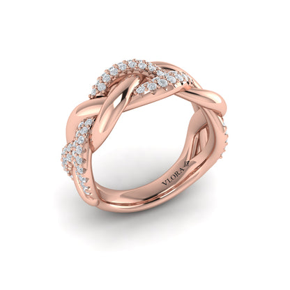 Alternating Diamond Twist Ring
