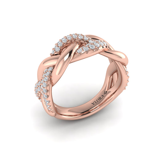 Alternating Diamond Twist Ring