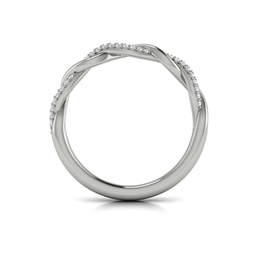 Stackable Bands Wedding Band in Platinum by Vlora Bridal