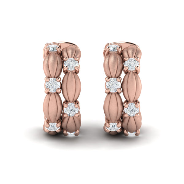 Cascade Hoop Earrings with Satin Finish