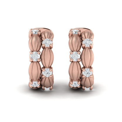 Cascade Hoop Earrings with Satin Finish