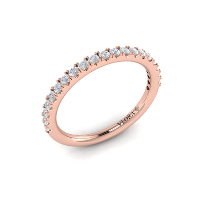 Matching Bands Wedding Band in 14K Rose Gold by Vlora Bridal