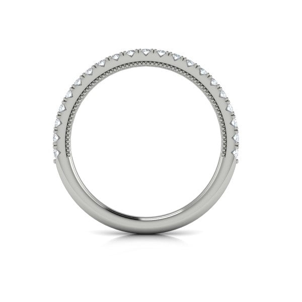 Matching Bands Wedding Band in 14K White Gold by Vlora Bridal