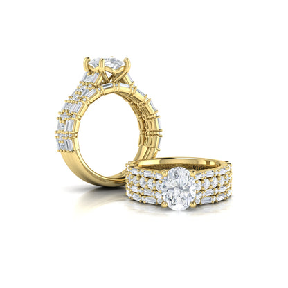 Matching Bands Wedding Band in 14K Yellow Gold by Vlora Bridal