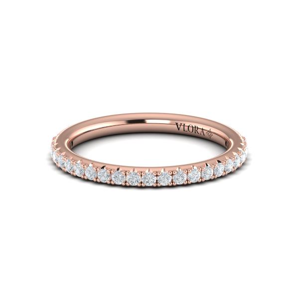 Matching Bands Wedding Band in 14K Rose Gold by Vlora Bridal