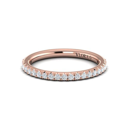 Matching Bands Wedding Band in 14K Rose Gold by Vlora Bridal