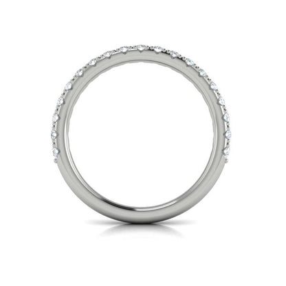 Matching Bands Wedding Band in 14K White Gold by Vlora Bridal