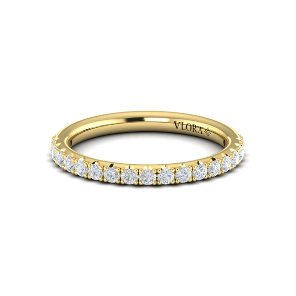 Matching Bands Wedding Band in 14K Yellow Gold by Vlora Bridal
