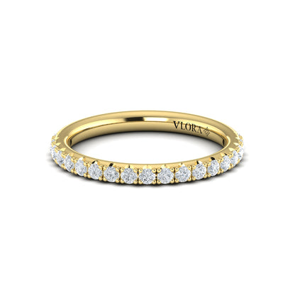 Matching Bands Wedding Band in 14K Yellow Gold by Vlora Bridal
