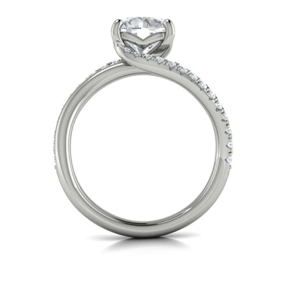 Round Classic Engagement Ring in Platinum by Vlora Bridal