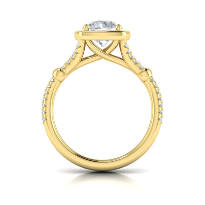 Diamond Frame Pavé Engagement Ring