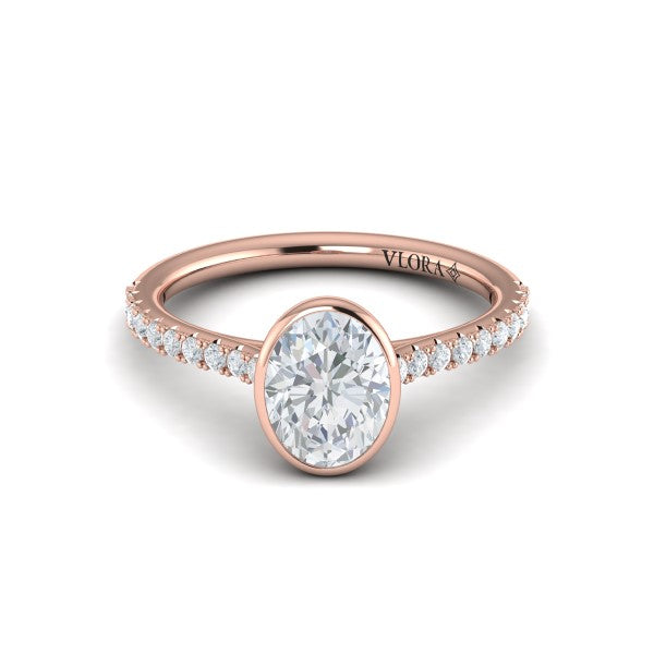 Classic Bezel Set Oval Engagement Ring