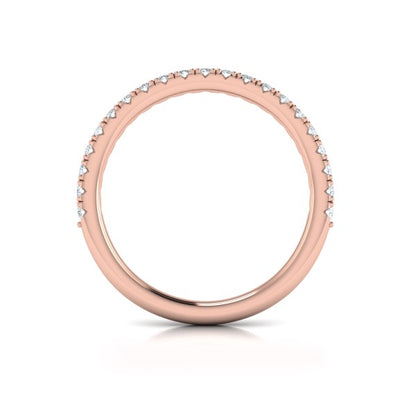 Matching Bands Wedding Band in 14K Rose Gold by Vlora Bridal