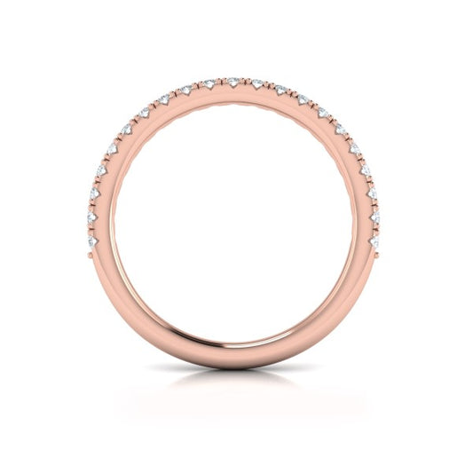 Matching Bands Wedding Band in 14K Rose Gold by Vlora Bridal