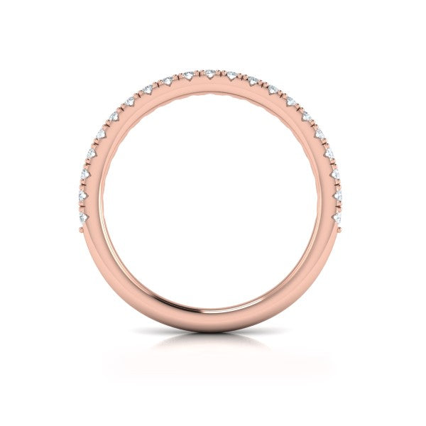 Matching Bands Wedding Band in 14K Rose Gold by Vlora Bridal