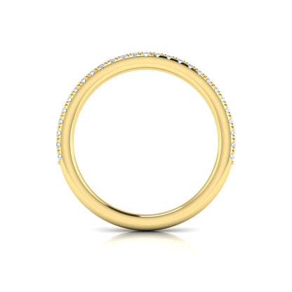 Matching Band for Diamond Accent Bezel Emerald Cut Engagement Ring