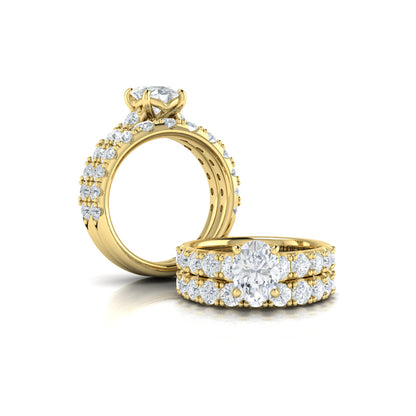 Matching Bands Wedding Band in 14K Yellow Gold by Vlora Bridal