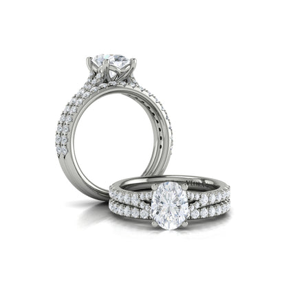 Matching Band for Splendid Cathedral Split Shank Oval Engagement Ring