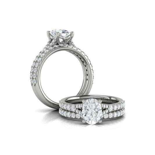 Matching Band for Splendid Cathedral Split Shank Oval Engagement Ring