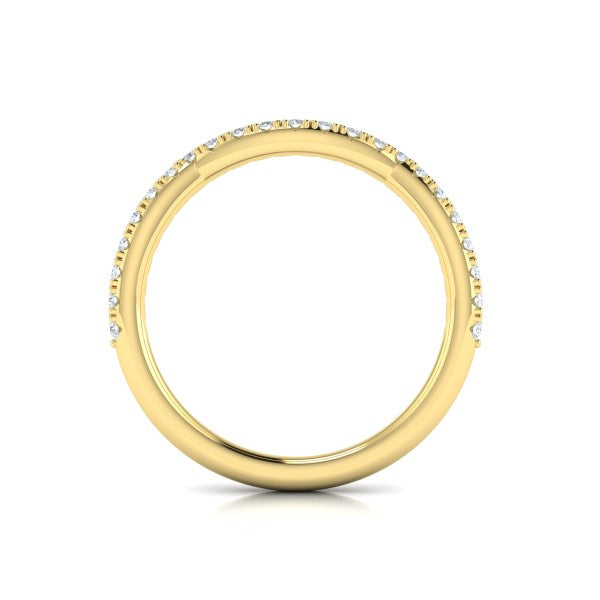 Matching Bands Wedding Band in 14K Yellow Gold by Vlora Bridal