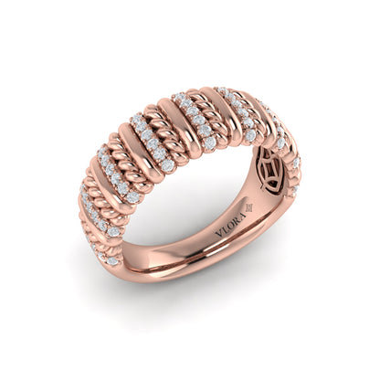 Diamond Rope Ring