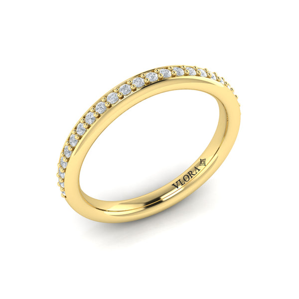 Matching Bands Wedding Band in 14K Yellow Gold by Vlora Bridal