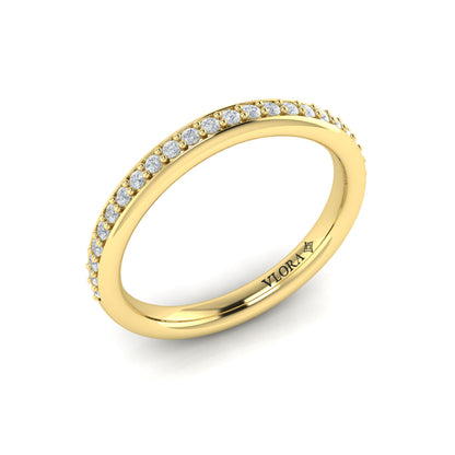 Matching Bands Wedding Band in 14K Yellow Gold by Vlora Bridal