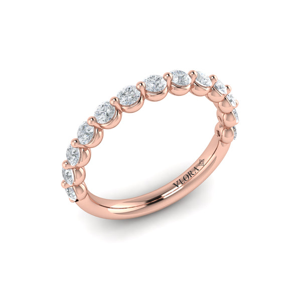 Matching Bands Wedding Band in 14K Rose Gold by Vlora Bridal