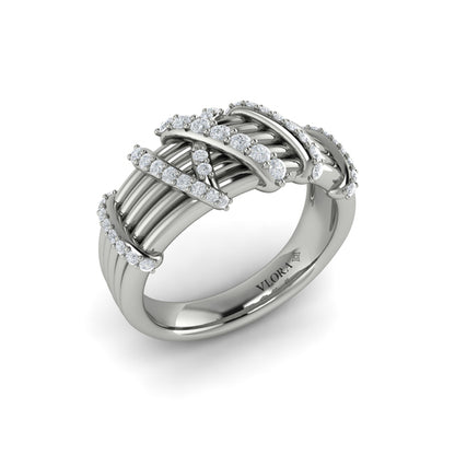 Diamond Ribbon Ring