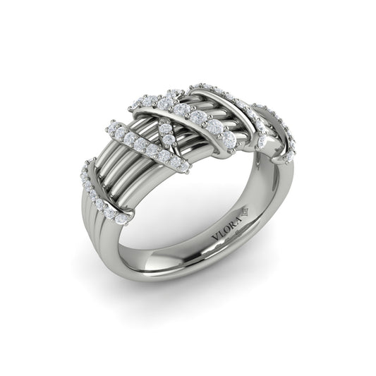 Diamond Ribbon Ring