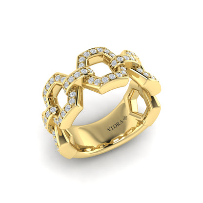Diamond Link Ring