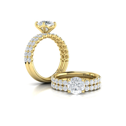 Matching Bands Wedding Band in 14K Yellow Gold by Vlora Bridal
